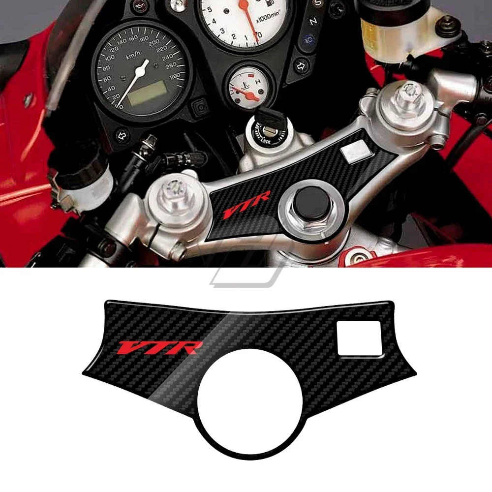 Per Honda Vtr 1000 3D Carbon-Look Superiore Triple Yoke Defender
