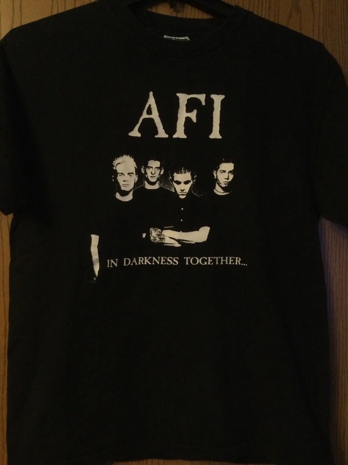 Afi In Darkness Together We Are Forming Black T Shirt L Cinder Block Maniche Lunghe O Corte