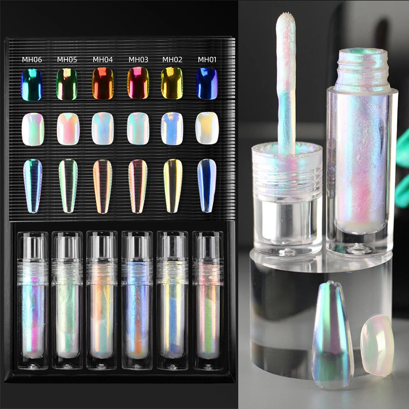 Liquid Magic Mirror Nail Powder Liquid Moonlight Pigment Chrome Mirror Liquid Fingernail Decoration Gel Per Unghie Aurora A Lunga Durata