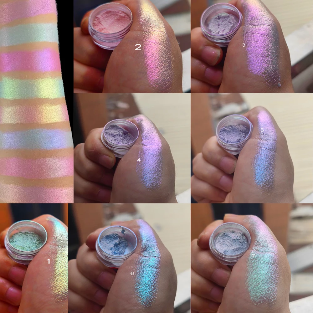 High-Gloss Magic Color Chameleon Pearl Glitter Candy Color Polarized Aurora Magic Mirror Powder Chrome Pigment Nail Decoration #