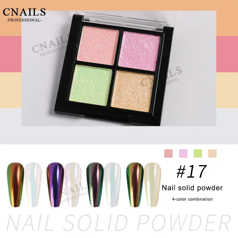 Cnails Mirror Nail Powder Solid Aurora Chrome Nail Glitter Flakes Metallic For Manicure Nail Art Decoration Shiny Pigment