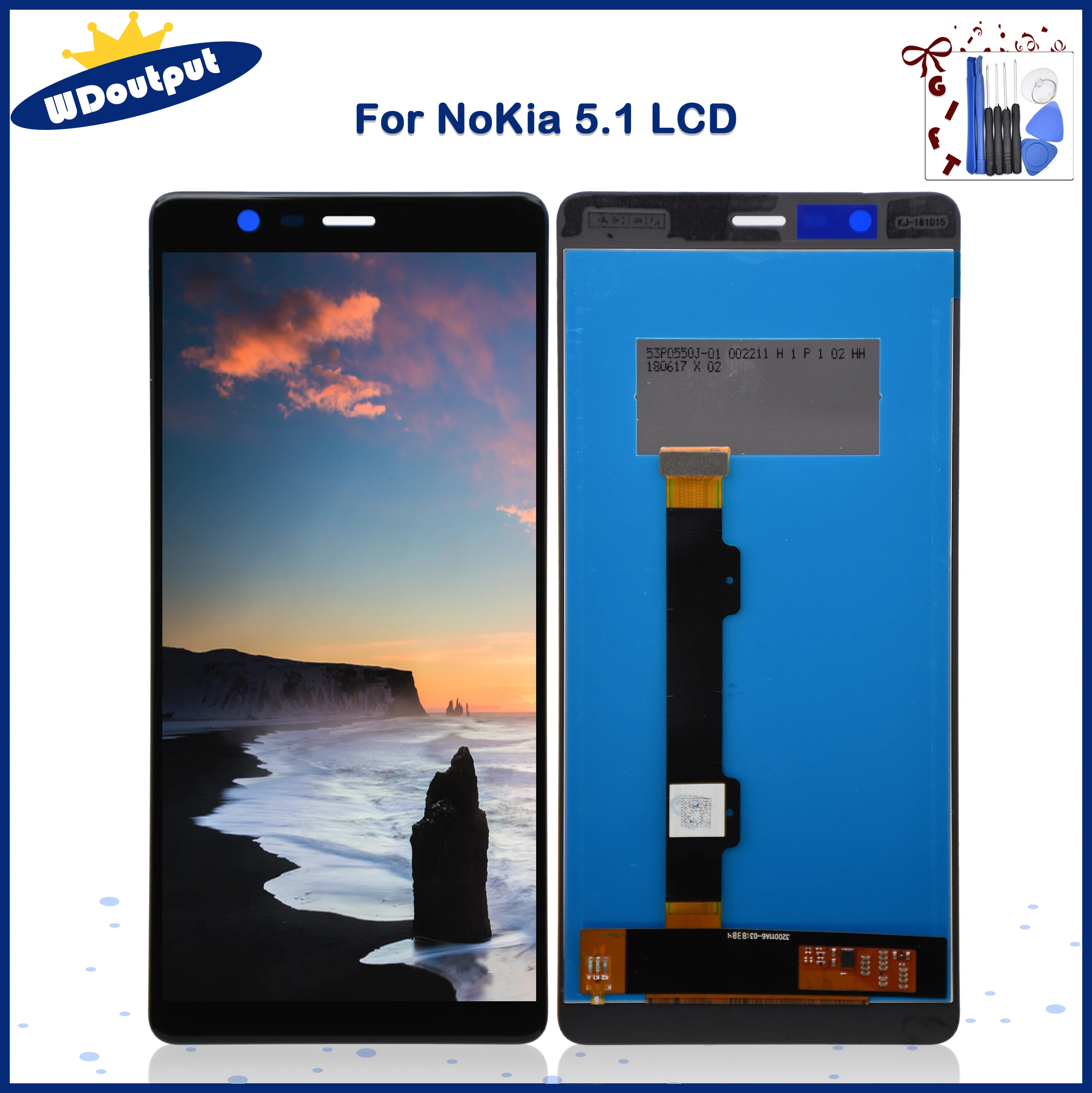 5.5 "Per Nokia 5.1 Lcd Disaplay Touch Screen Digitizer Sostituzione Gruppo Per Nokia 5.1 Ta-1061 Ta-1075 Ta-1076 Ta-1081