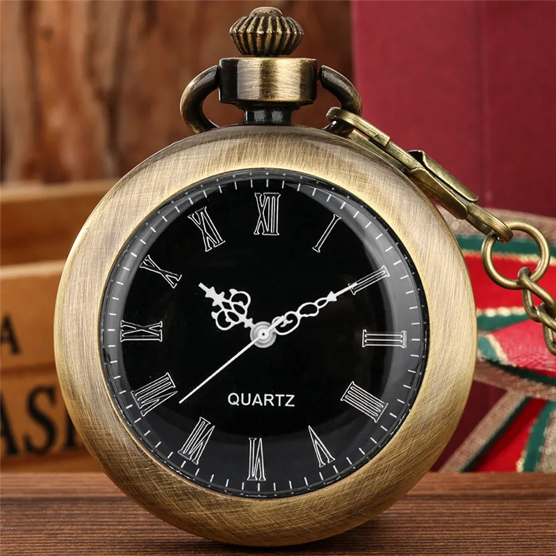 Old Vintage Pocket Watch Open Face Case Display Numero Romano Uomo Donna Orologi Analogici Al Quarzo Fob Chain Pendant Clock Gifr