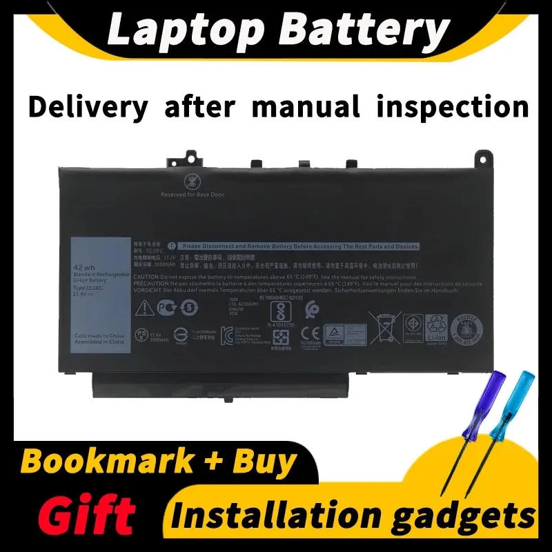 Batteria Interna Per Dell Dell Latitude E7270 E7470 7Ccrc 11.4V 42Wh/3500Mah Laptop