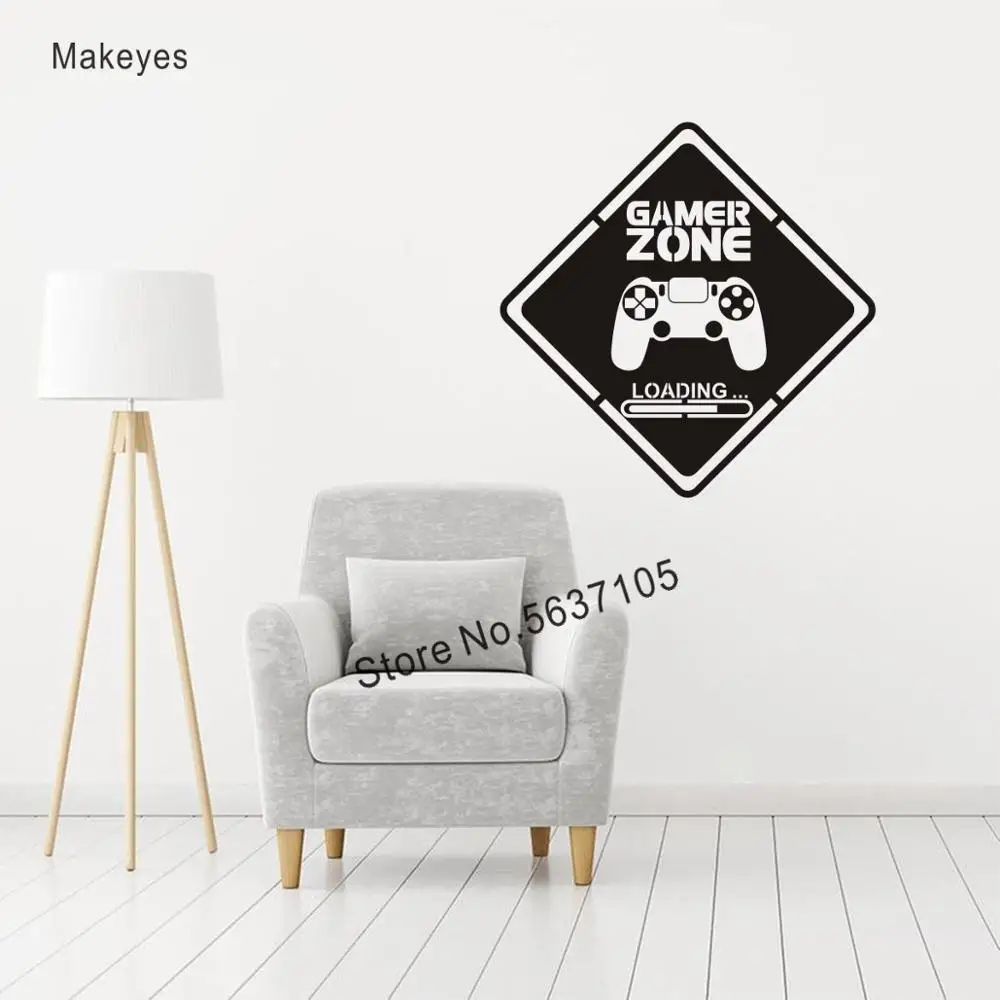 Makeyes Gioco Zona Wall Stickers Camera Dei Bambini Sale Giochi Decalcomanie Della Parete Di Carico Gaming Decorazione Della Parete Adolescente Camera