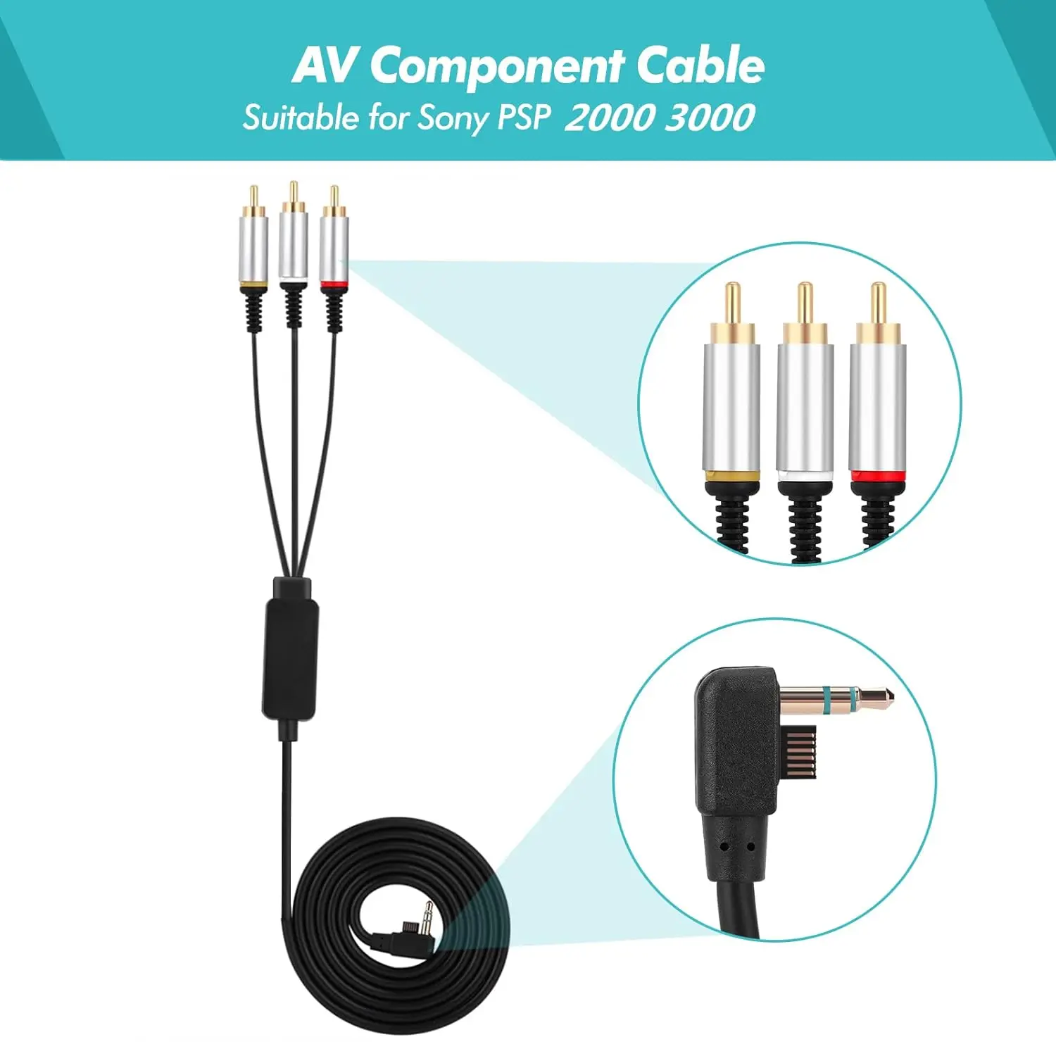 Cavo Composito Hd Av Tv Scart Per Psp Slim 2000 3000