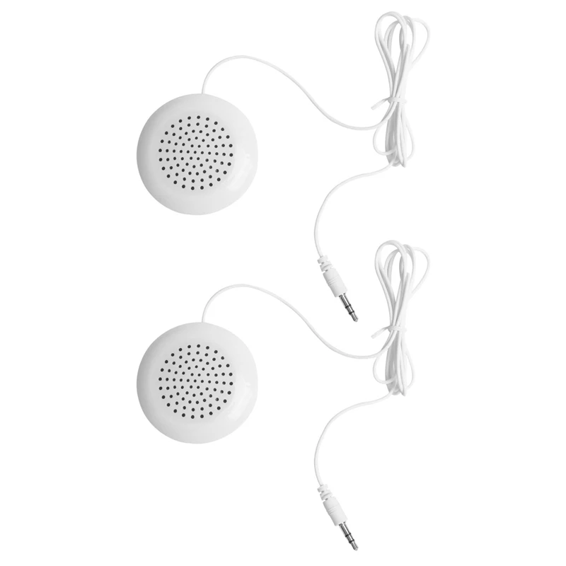 2X Nuovo Mini Altoparlante Portatile Da 3.5Mm Per Mp3 Mp4 Cd Ipod Phone Bianco