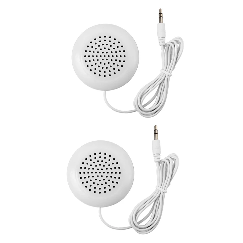 2X Mini White 3 5Mm Altoparlante Cuscino Per Iphone Ipod Cd Radio Lettore Mp3 Gl