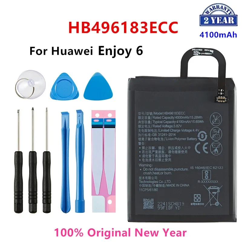 100% Batteria Originale Muslimah 4100Mah Per Huawei Enjoy 6 Sim Td-Lte Nce-Al00 Nce-Al10 Batterie Per Telefoni Cellulari + Strumenti