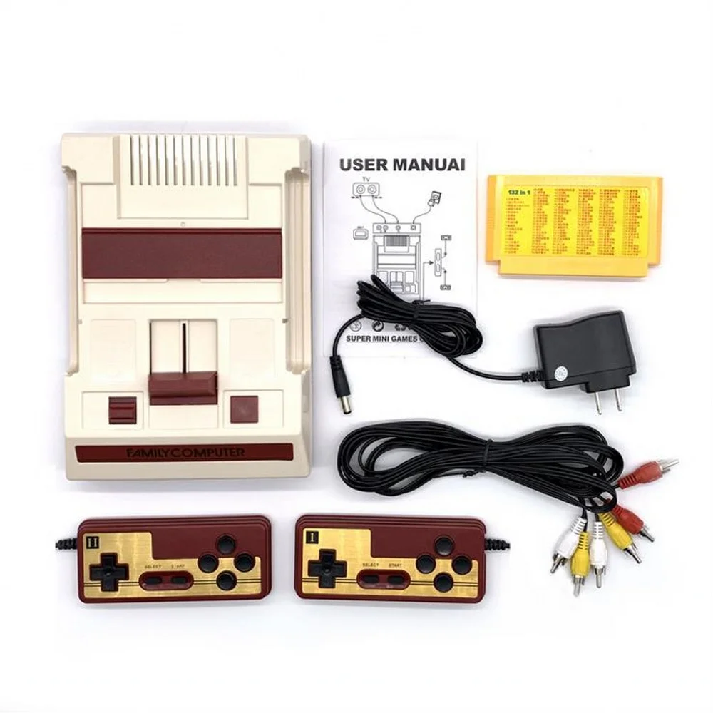 Console Di Gioco Rosse E Bianche, Tv, Tv Rossa E Bianca, Inserimento Di Schede Fc, Battaglia Per Due Persone, Console Di Gioco Tv Per Schede Gialle Fa