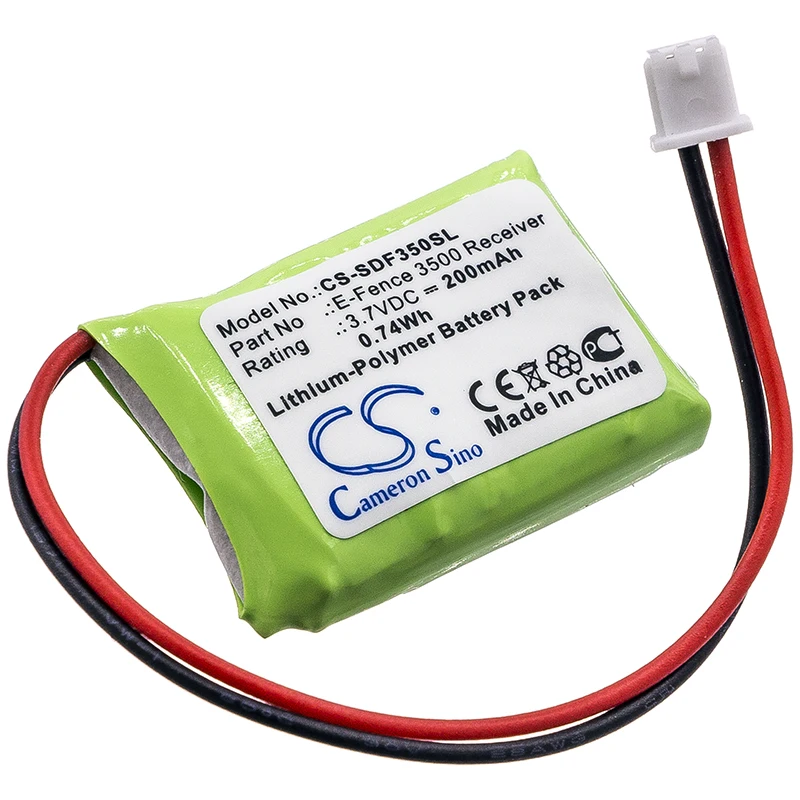 Collare Per Cani 200Mah Batteria Per Dogtra E-Fence 3500 Ricevitore Ys-300 Collare Antiabbaio