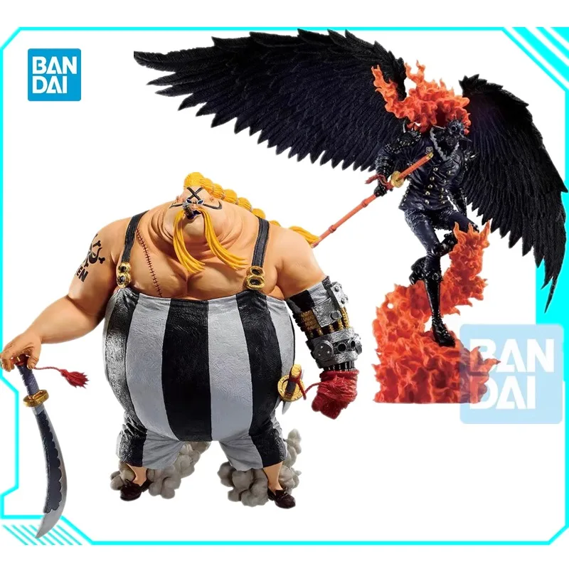 Bandai Original Ichiban Kuji Anime One Piece Ex Ab Reward Queen King Kaido Action Figures Collection Model Ornament Toy