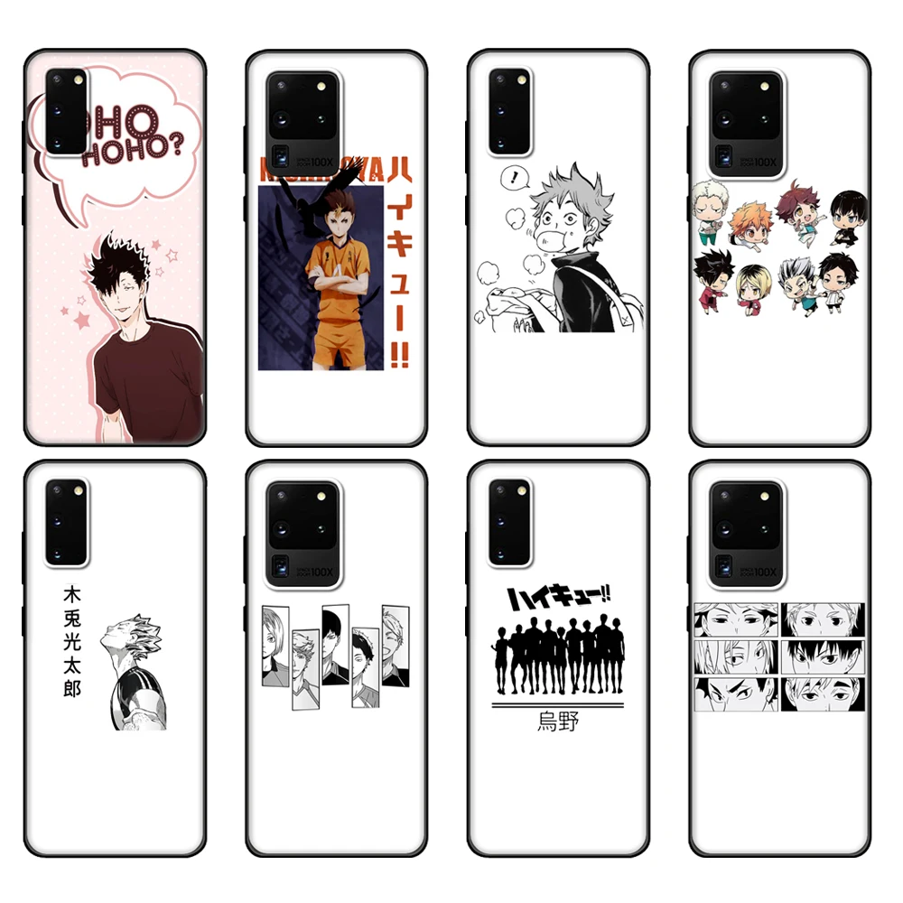 Custodia In Tpu Nero Per Samsung Galaxy S20 /S20 Plus/S20 Ultra/S20 + /S20Fe Cover Posteriore Giappone Anime Oya Oya Oya Haikyuu Love Volleyball