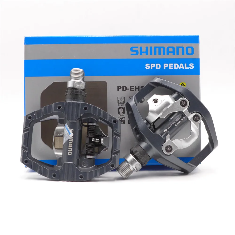 Shimano Pd Eh500 Piattaforma A Doppia Faccia/Pedali Spd Clipless Con Tacchetta Sm-Sh56 Originale Pd-Eh500
