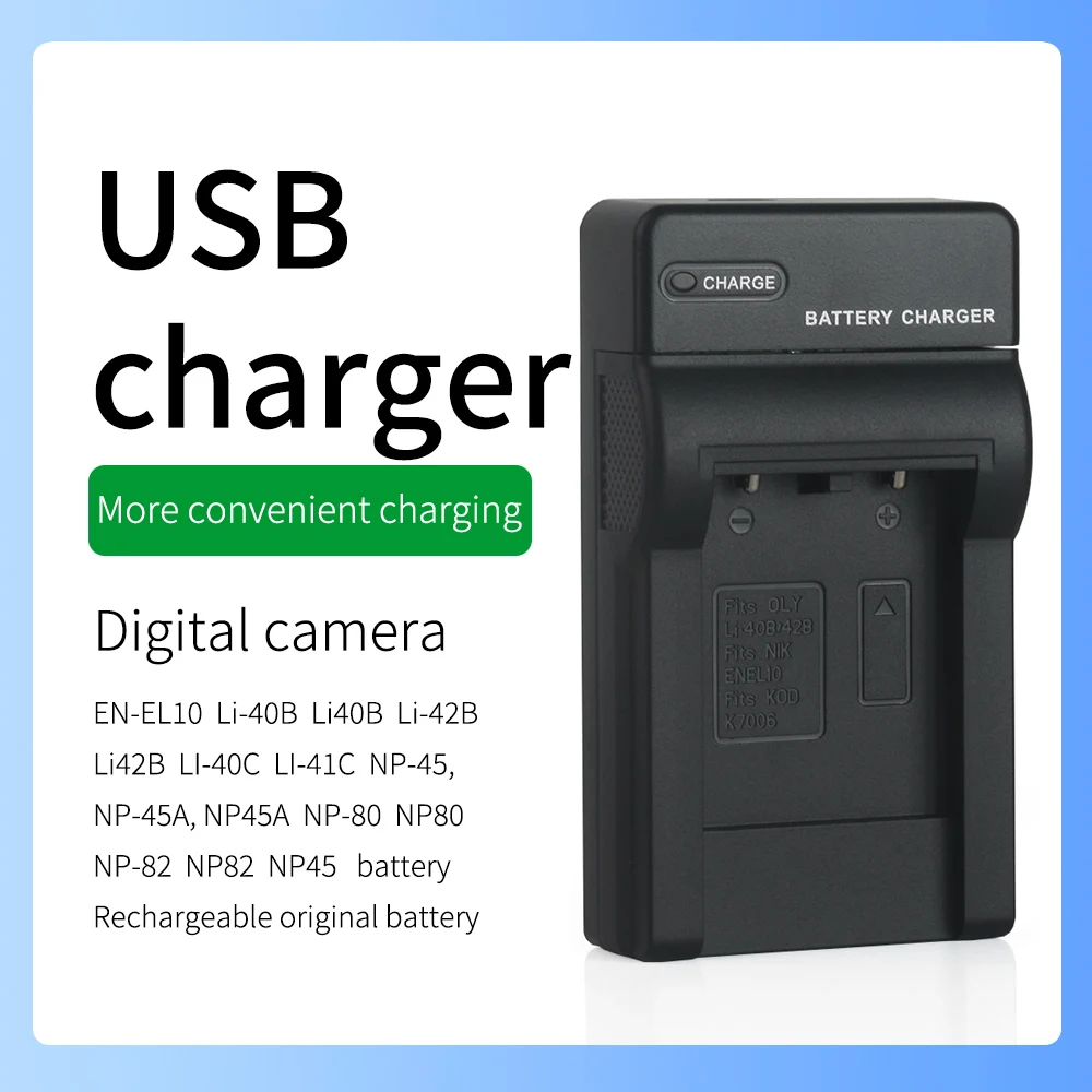 Li-40B Caricabatteria Li42B Per Fotocamera Olympus D-630 D-720,D-725,D-730,D-765,D-770 Tg-310 Tg-320 C-540,C-550,C-560,C-570 Fe-300