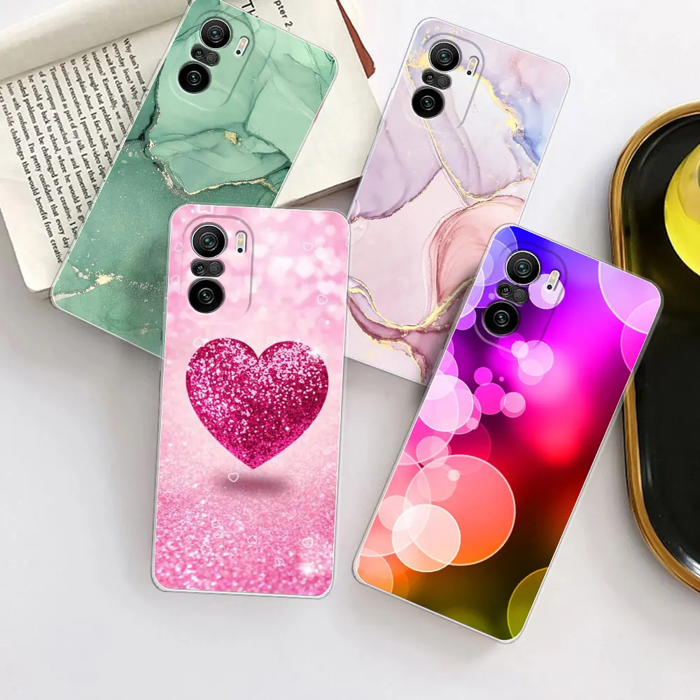 Per Xiaomi Poco F3 Custodia Poco F3 Gt 5G Cover Marmo Silicone Trasparente Verniciato Morbido Trasparente Tpu Fundas Per Poco F3 Gt F3 5G Coque