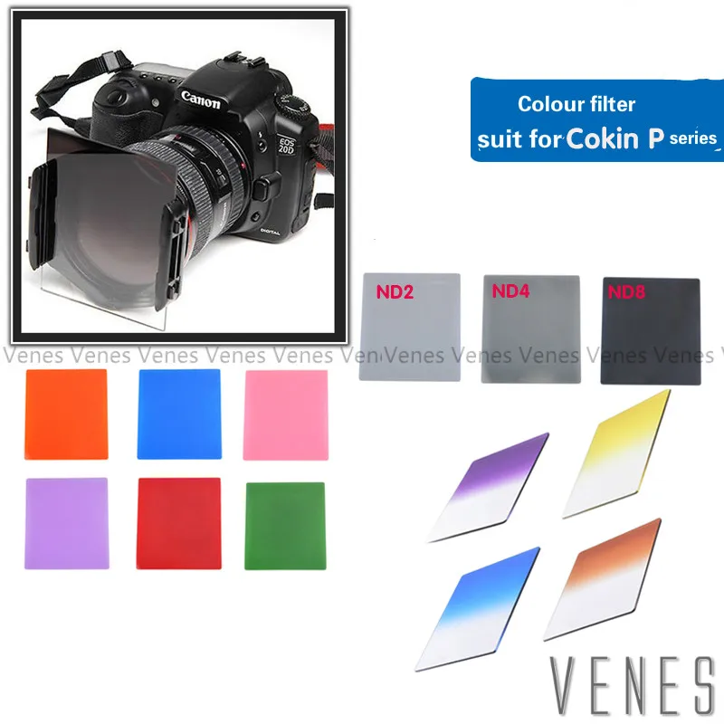 Venes Laureato Quadrato Di Colore Filtro Cokin P Series Per Nikon Canon D5200 D5300 D5500 52 Millimetri 55 Millimetri 58 Millimetri 62 Mm