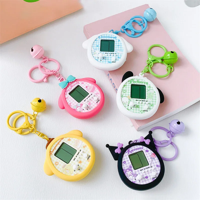 Sanrio Kawaii Kuromi Hello Kitty Cinnamoroll My Melody Game Machine Portachiavi Cartoon Ciondolo Accessori Bambini Puzzle Giocattoli Regalo