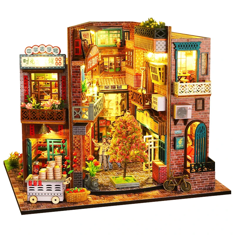 Diywooden Dollhouse Era Impronta Artigianale Retro House Mini House Model Toy Gift