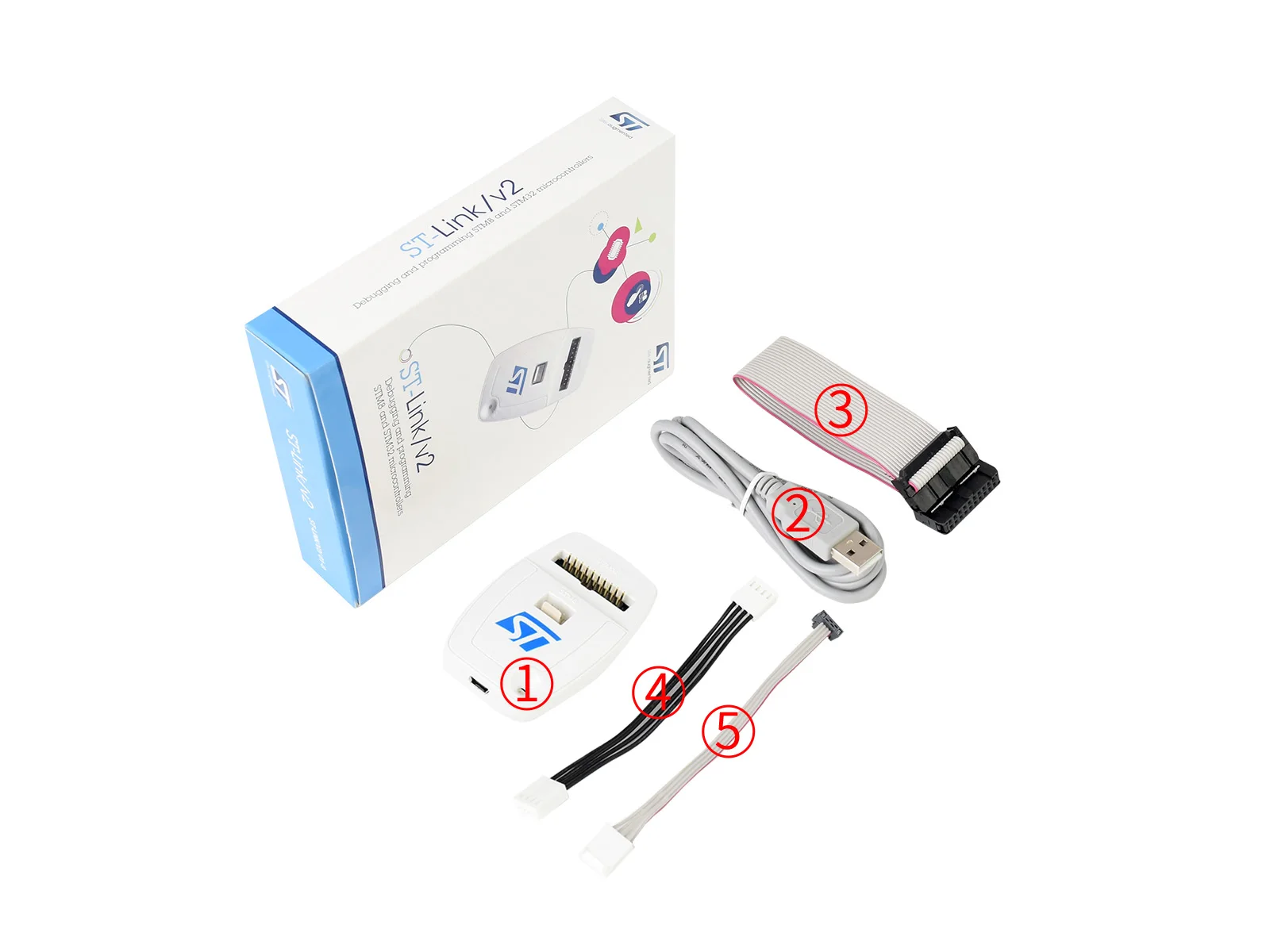 St-Link/V2 (En) Stm Programmatori Debugger St-Link/V2 In-Circuit Debugger/Programmatore Per Stm8 E Stm32