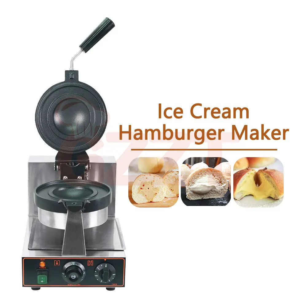 Gzzt Ice Cream Burger Maker Ice Cream Bread Machine Burger Con Riempimento Panini Press Waffle Baking Machine Elettrodomestici Da Cucina
