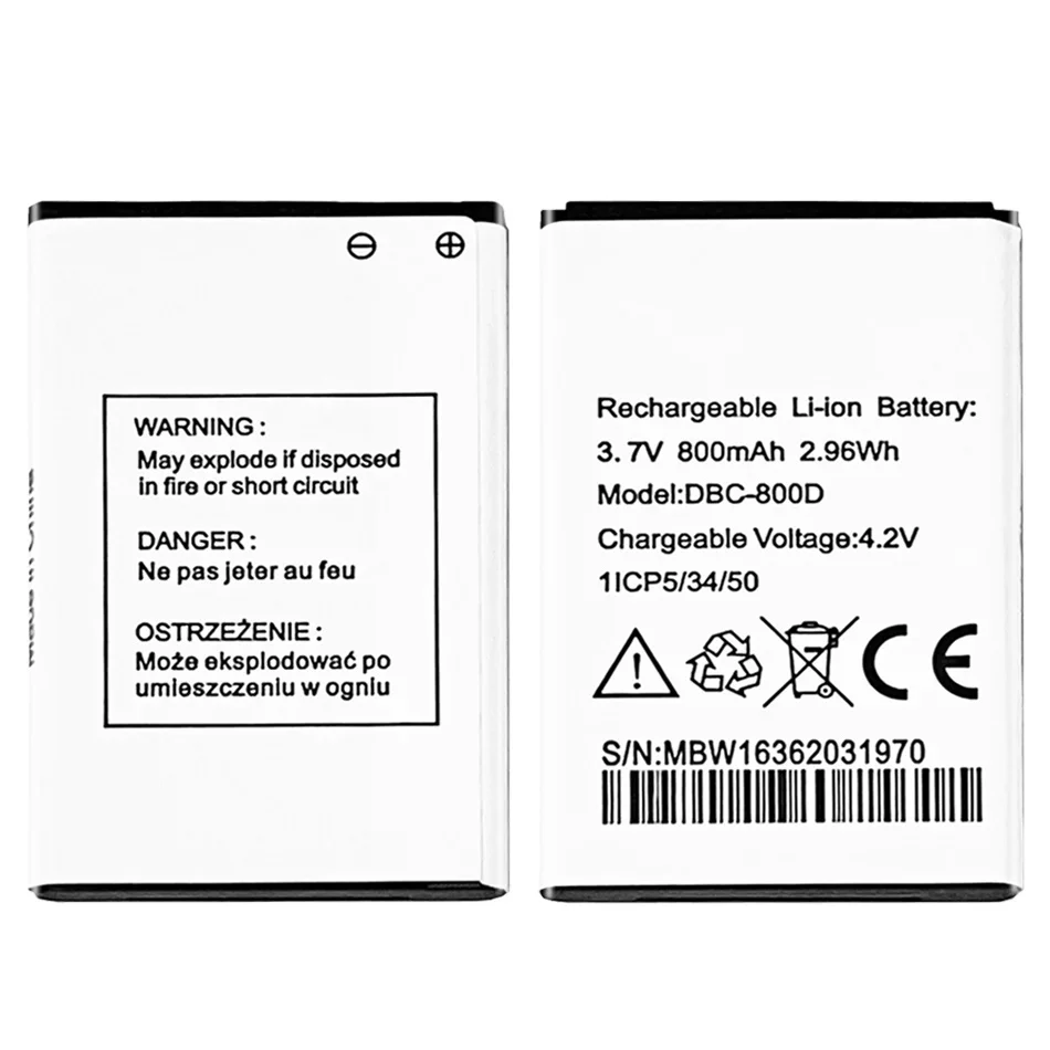 Nuova Batteria 800Mah Dbc-800D Per Doro 500 506 508 509 510 515 6520 6030 Batteria Del Telefono Cellulare Batteria + Numero Di Tracciamento