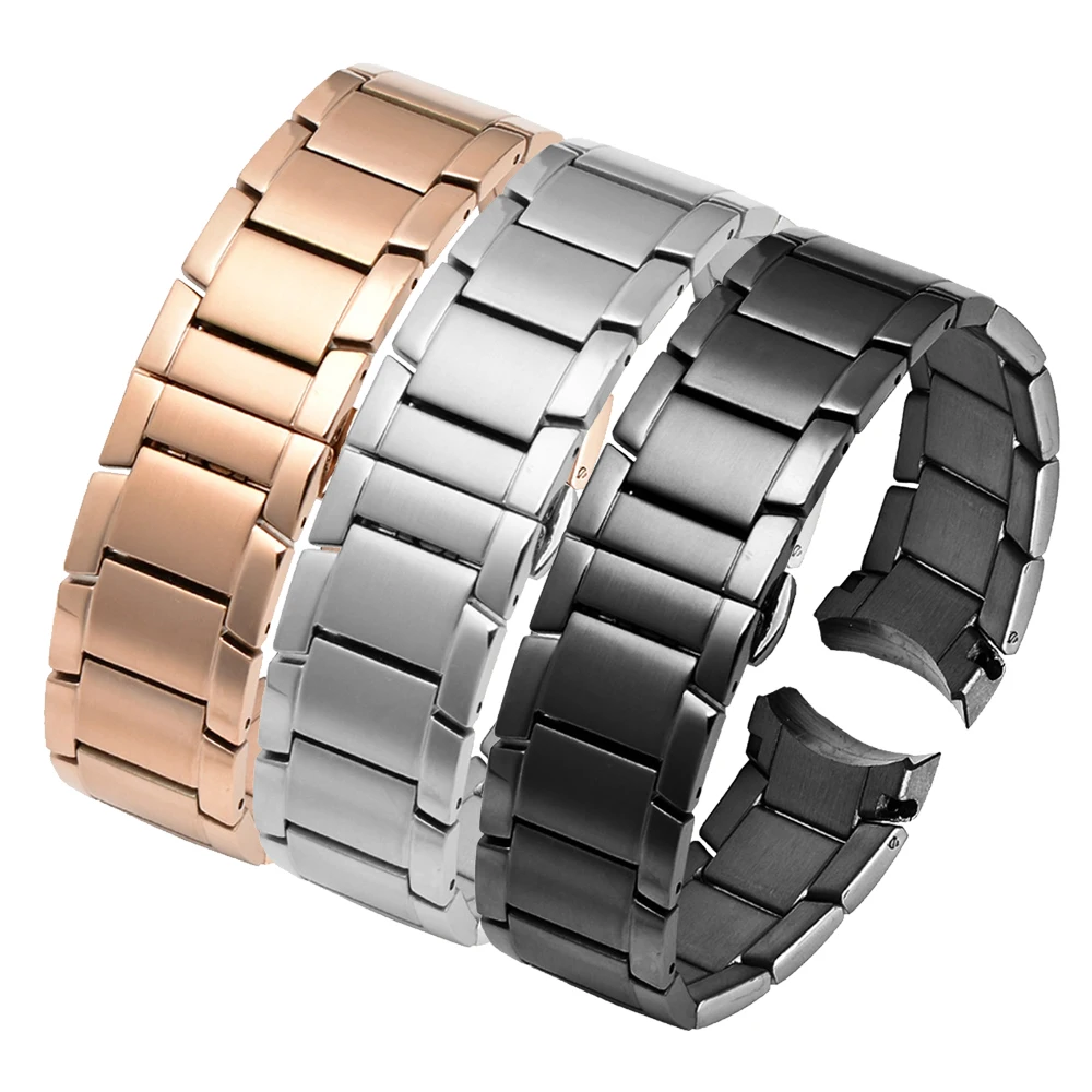 Cinturino Per Orologio In Acciaio Inossidabile 22Mm Per Armani Ar2448 Ar2434 Ar1452 Ar2432 Ar2435 Bracciale Per Cinturino Da Polso Con Fibbia A Farfal