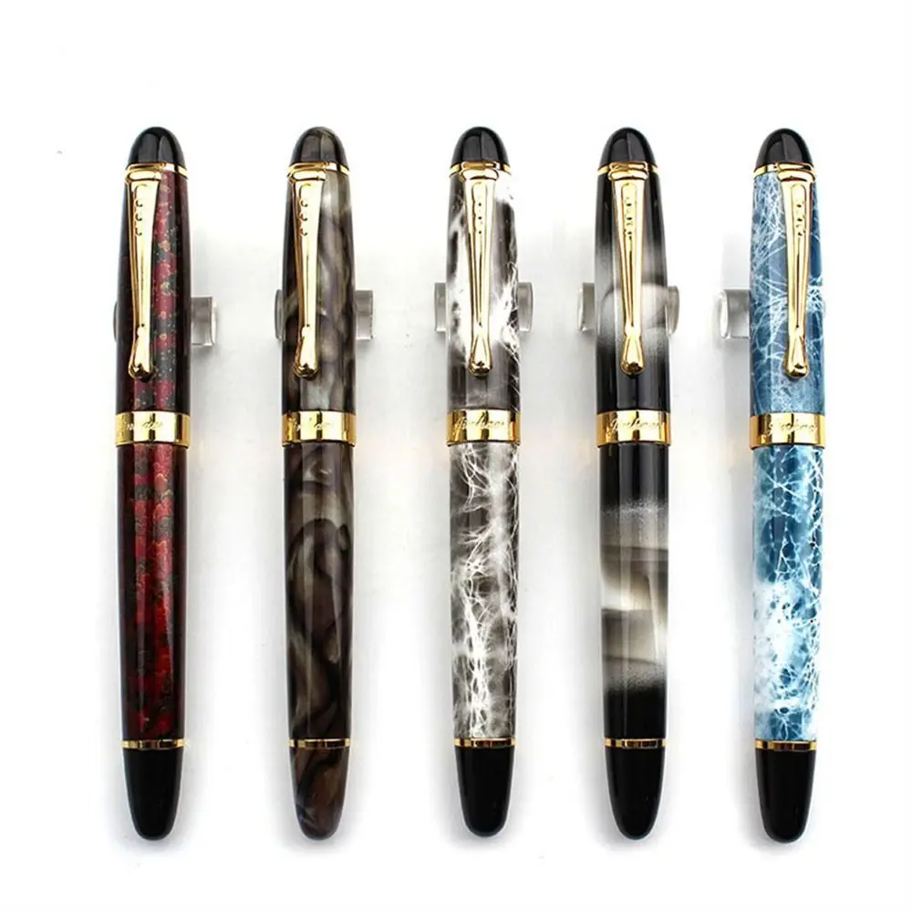 Dazzle Blue Stilografica Luxury 0.5Mm Nib Smooth Writing Inking Pens Classic Style Firma Penna Stilografica In Metallo Forniture Per Ufficio