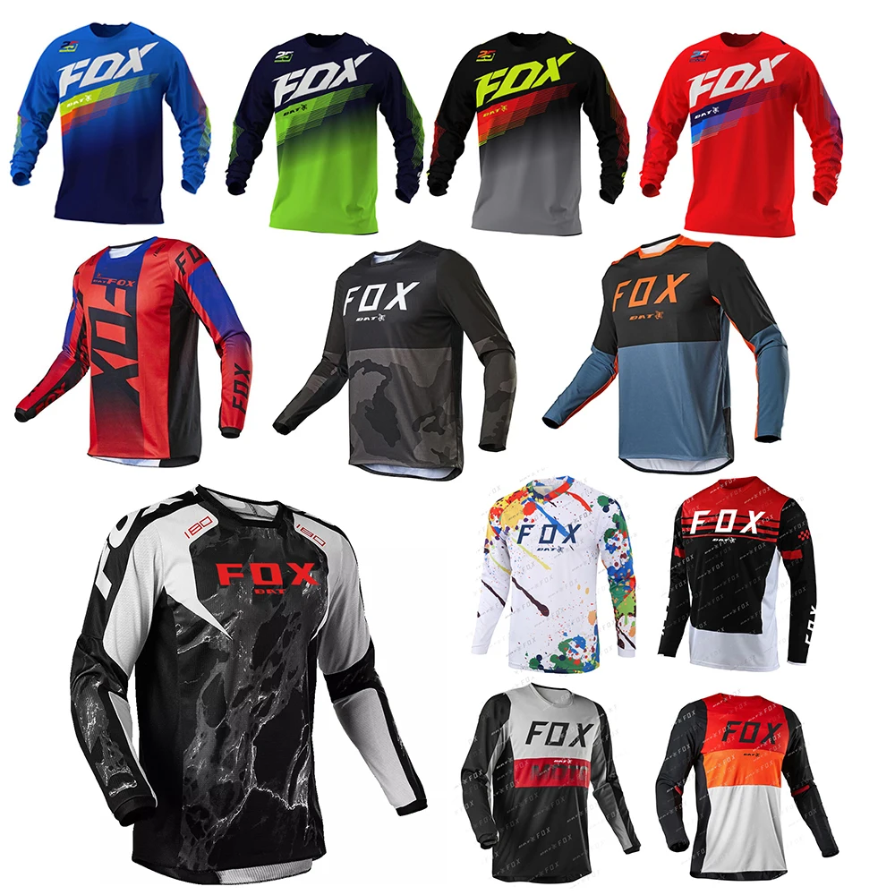 Bat Fox Downhill Jersey Manica Lunga Mtb Motocross Moto Offroad Dh Jersey Quick-Dry Cross Enduro Ciclismo Jersey Abbigliamento
