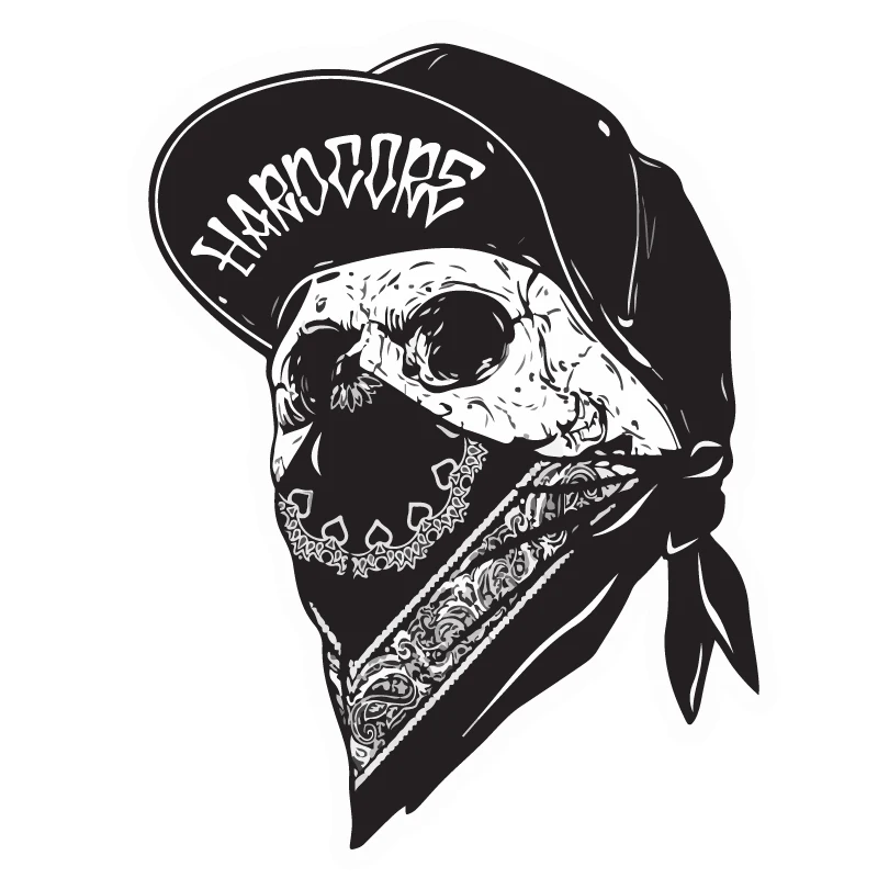 Skull Skeleton Gothic Road Rider Adesivo In Vinile Decalcomania Finestra Auto Van Bike 1981