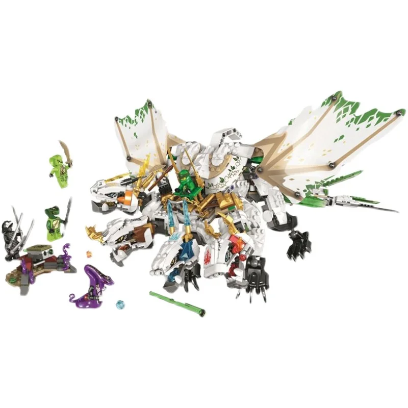 951Pcs Ninja Ultra Dragon Flying Mecha Dragon Transformation Building Block Set Con Figure Compatibili 70679 Giocattoli Fai Da Te Per Ragazzo