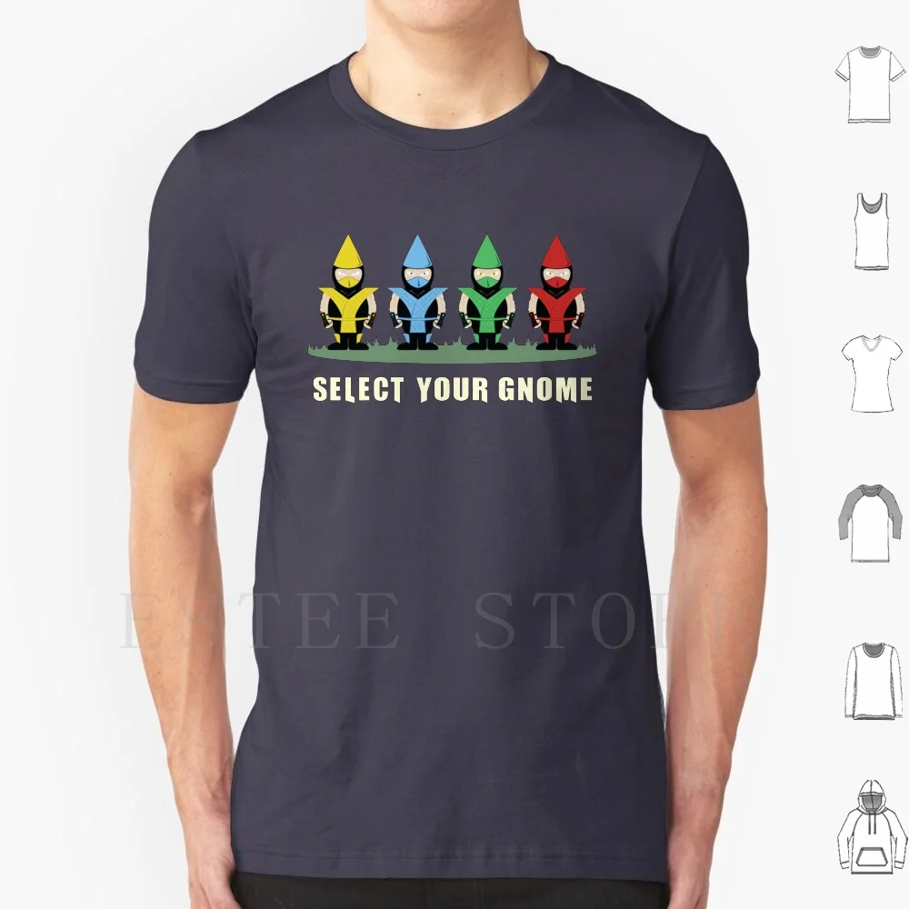 Mortal Gnome-Bat T Shirt Cotton Men Diy Print Lawn Gnome Gnomi Mortal Combat Scorpion Sub Zero Ermac Rettile Impressionante