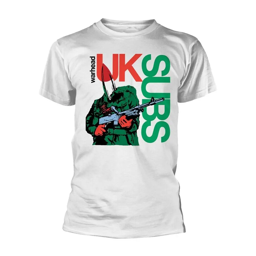 Uk Subs - Warhead (Bianco) T-Shirt Bianca Piccola