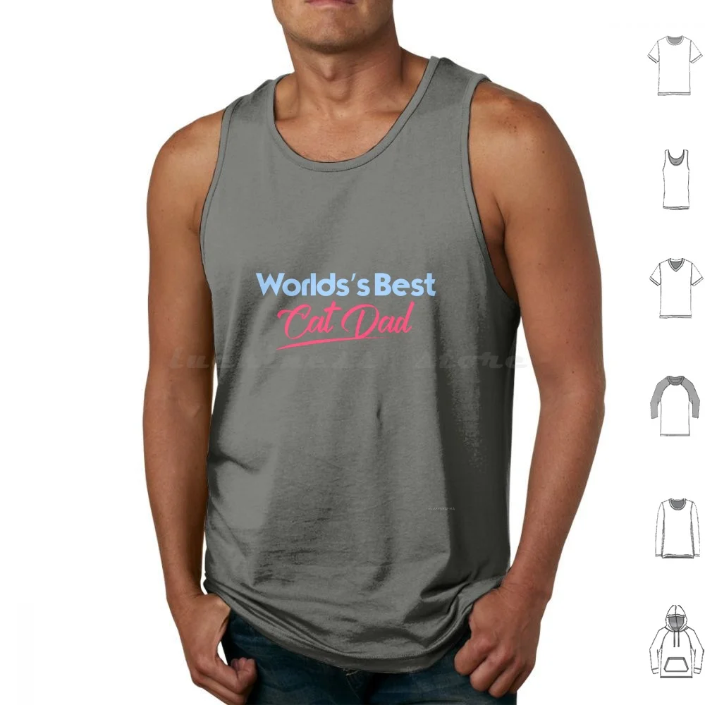 Le Migliori Canotte Cat Dad-B Del Mondo Stampano Cotton Cat Cats Dad Papà Worlds Best Cat Dad