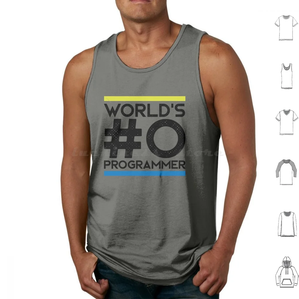 Worlds #0 Programmer Tank Tops Vest Senza Maniche Programmer Developer Software Engineer Code Devops Software Per Computer Scrumm