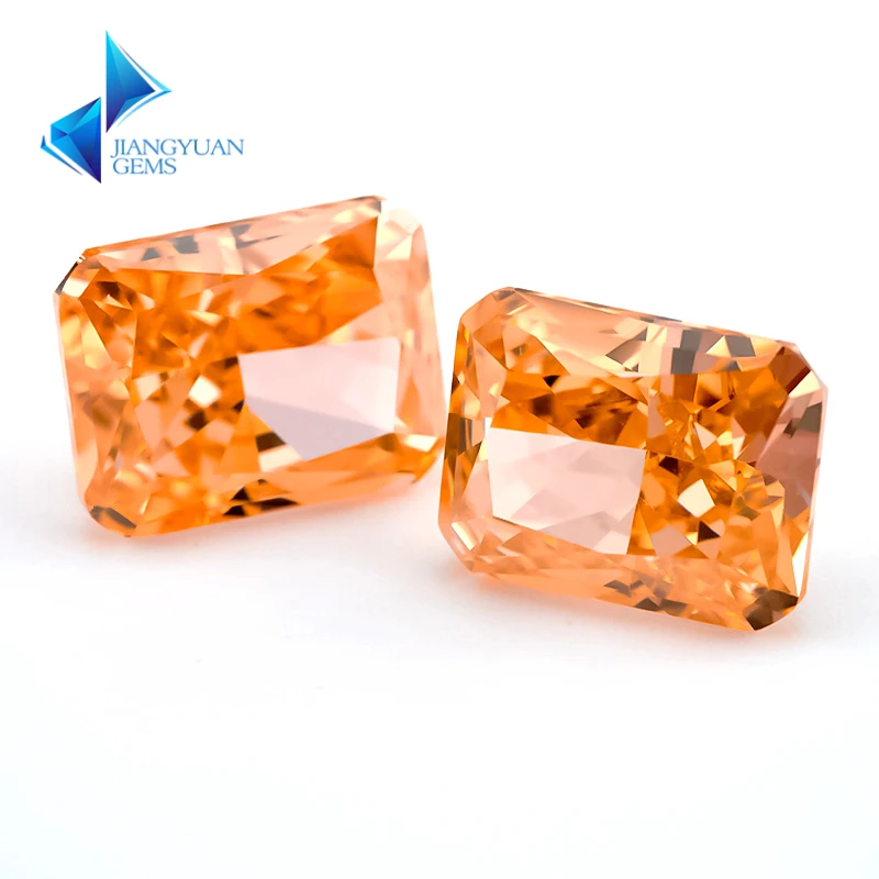 Jiangyuangems 09 # Morganite Color Ocgroviglio Radiante Tritato Ice Cut Cubic Zirconia Stone 5A Zircone Sciolto Cz Pietra Preziosa Sintetica