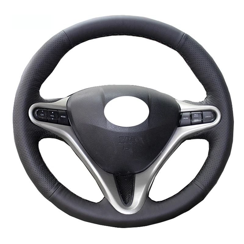 Hand Sewing Car Steering Wheel Cover For Honda Br-V Brv 2015 - 2022 Volant Braid On Steering-Wheel Wrap Protector 2021 2020 2019