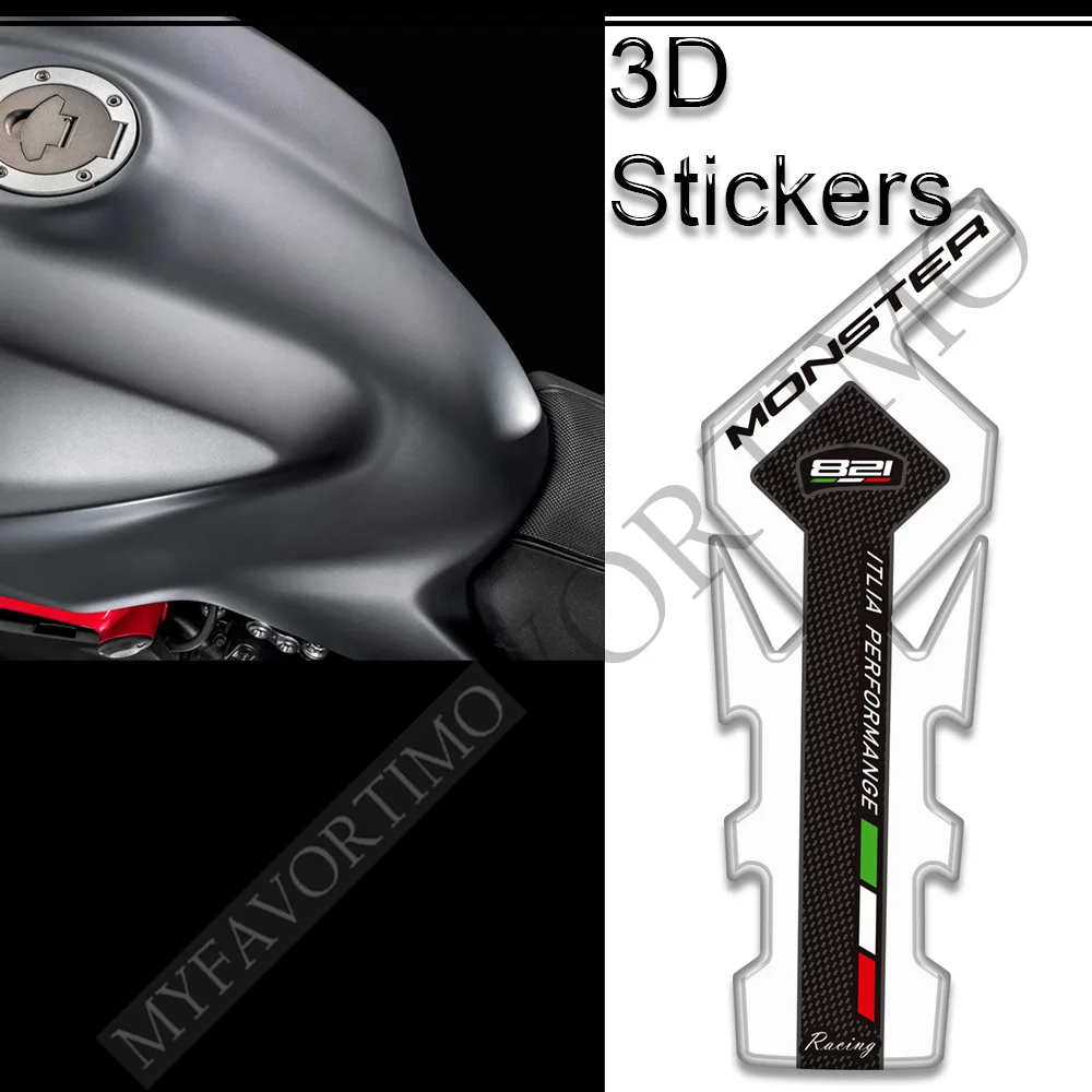 Adesivi Moto Decalcomanie Per Ducati Monster 821 Kit Gasolio Protezione Ginocchio Tankpad Tank Pad Grips