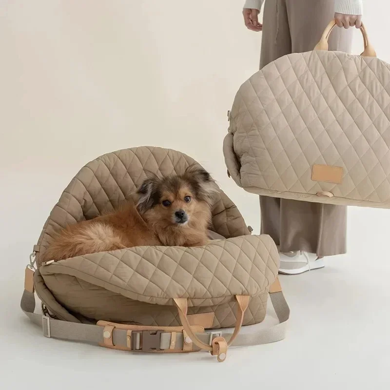 Pet Travel Bed Dog Carrier Handbag Seggiolino Auto Per Cani Di Piccola Taglia Cat Outdoor Portatile Lavabile Puppy Carrier Tote Safety Pet Booster