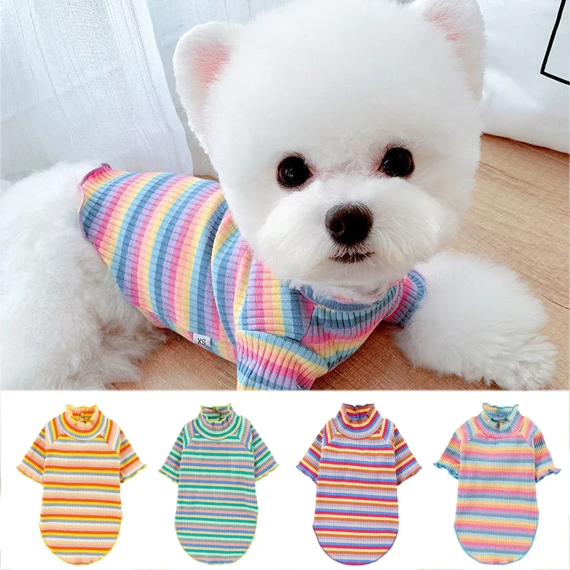 Pet Dog Clothes Puppy Vest T-Shirt Shirt Cute Spring Pet Gonna Dress Roupas Para Cades Bottoming Dog Costume Coat Puppy Clothing