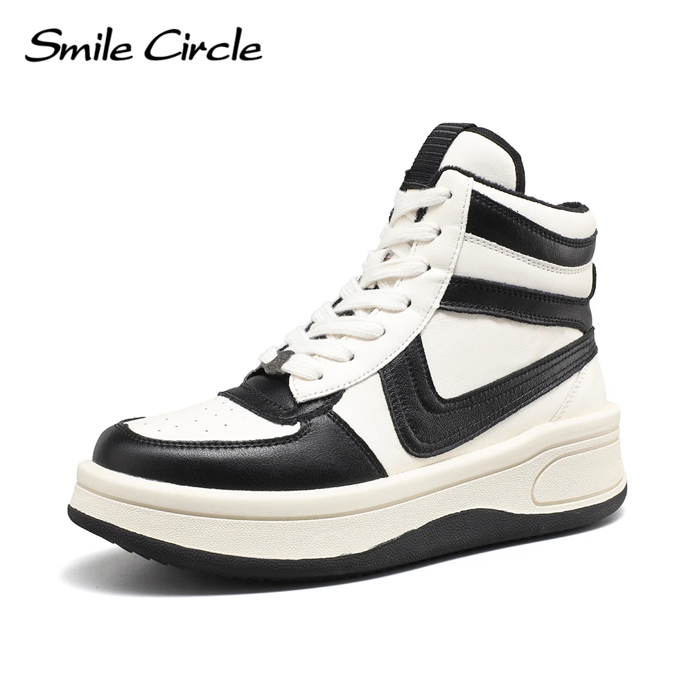 Smile Circle High Top Sneakers Donna Inverno Owens Stile Punk Flats Platform Sneakers Caldo Peluche Stivali Da Donna
