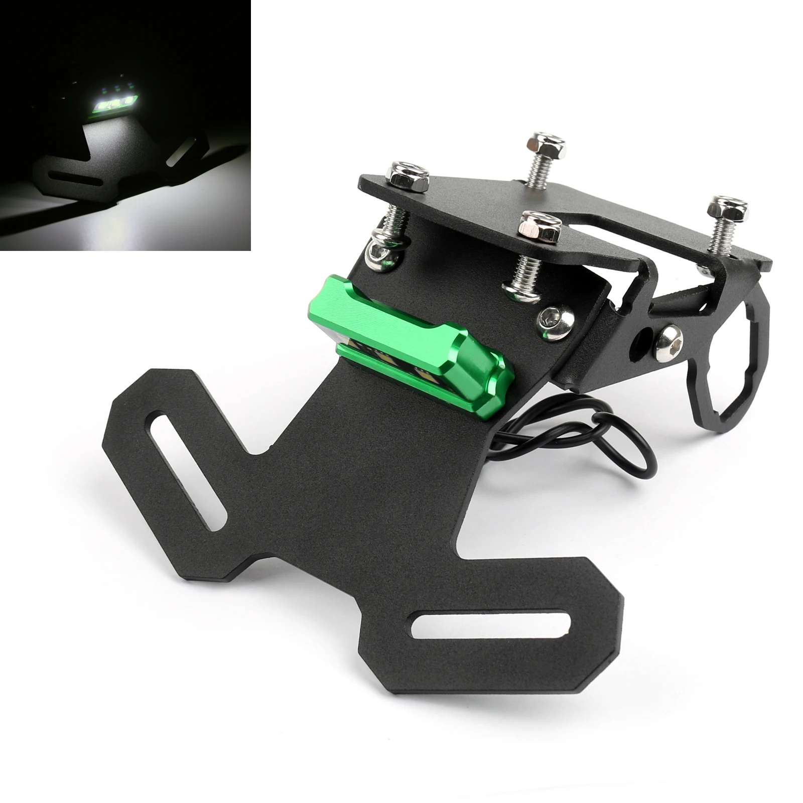 Artudatech Green Motorcycle Fender Eliminator License Plate Tidy Tail For Kawasaki Z900 2017