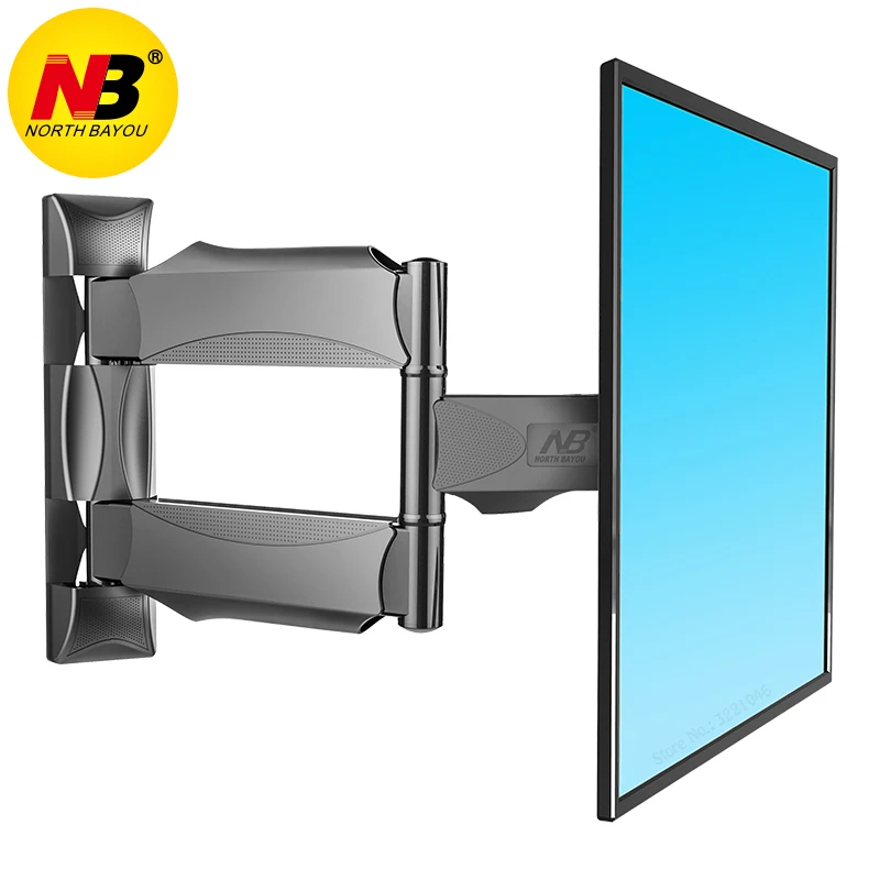 Nb P4 32 "-55" Flat Panel Led Lcd Tv Wall Mount Full Motion 3 Bracci Oscillanti Monitor Cornice Titolare