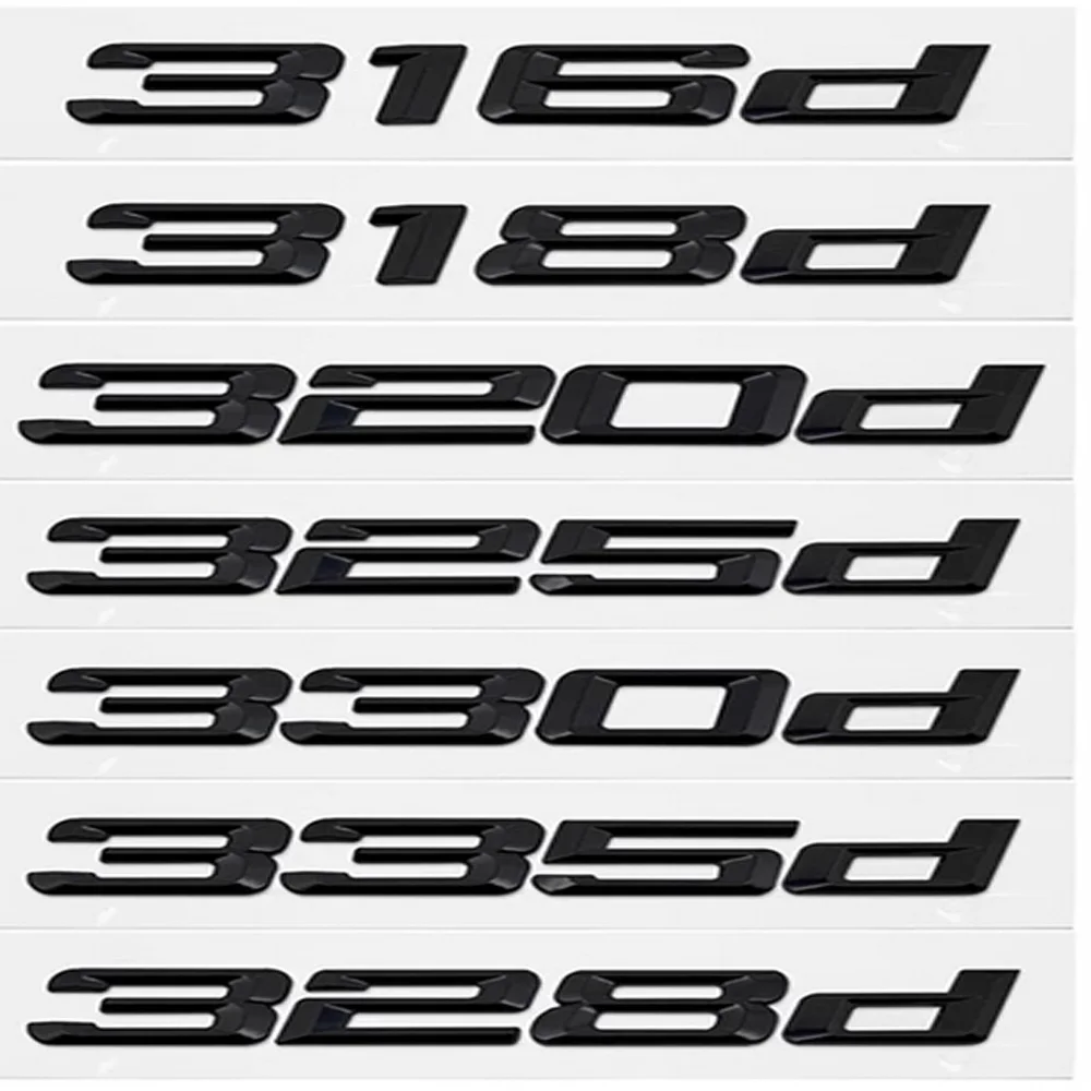 Per Bmw E90 E46 F30 F31 E36 316D 318D 325D 328D 330D 320D Logo Car 3D Gloss Black Lettere Tronco Logo Adesivi Accessori