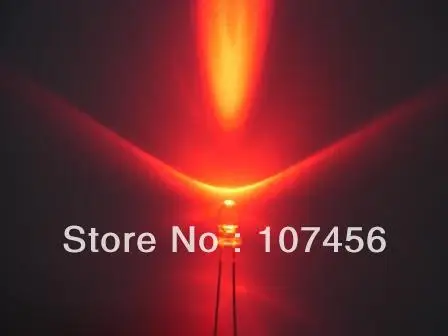 1000 Pz/Lotto Spedizione Gratuita!!! Led Rosso Lampeggiante Da 3Mm (5000Mcd)3Mm Lampeggiante Rosso 3Mm Led Trasparente Per Acqua