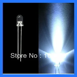 1000 Pz/Lotto Spedizione Gratuita!!! Led Bianco Lampeggiante Da 3Mm (10000 Mcd)3Mm Lampeggiante Bianco 3Mm Led Trasparente Per Acqua