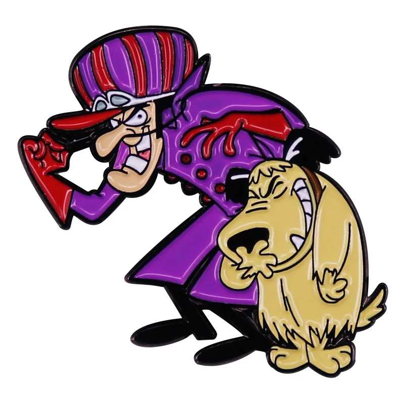 Anime Wacky Races: Crash & Dash Mutley Dick Dastardly Cosplay Costume Da Cartone Animato Spilla In Metallo Spilla In Lega Puntelli Regalo