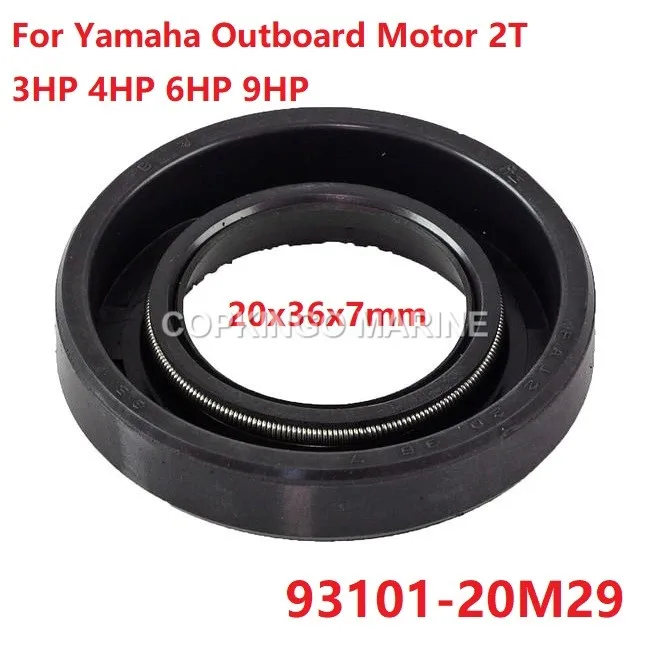 2Pcs Boat Oil Seal S-Type For Yamaha Outboard Motor 2T 3Hp 4Hp 6Hp 9Hp Size 20X36X7Mm 93101-20M29
