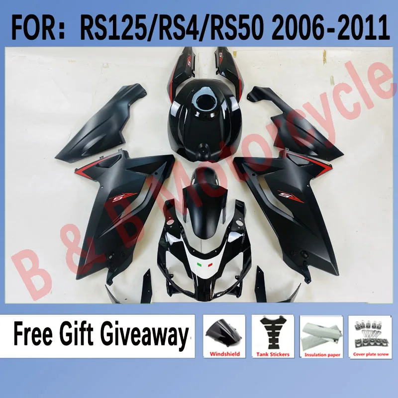 Kit Carenatura Stampo Ad Iniezione Per Aprilia Rs125 06 07 08 09 10 11 Rs 125 2006 2010 2011 Set Carene Nere Nero