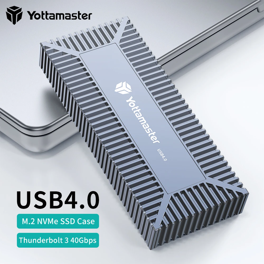Yottamaster So3-C4 Usb4.0 M.2 Nvme Enclosure 40Gbps Compatibile Con Tipo C Thunderbolt 3/4 Fino A 2700 Mb/S-Per Ssd Nvme 2280